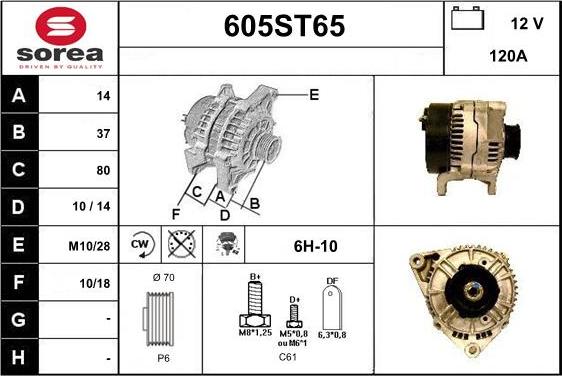 STARTCAR 605ST65 - Ģenerators adetalas.lv