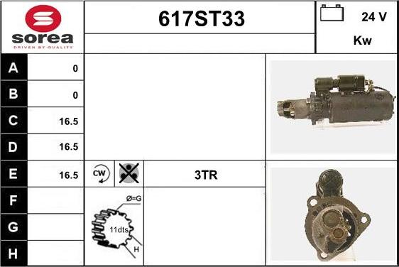 STARTCAR 617ST33 - Starteris adetalas.lv