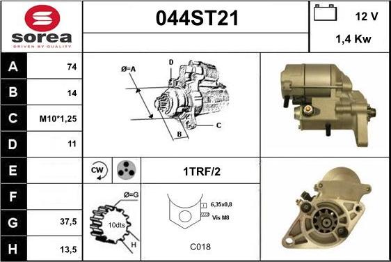 STARTCAR 044ST21 - Starteris adetalas.lv