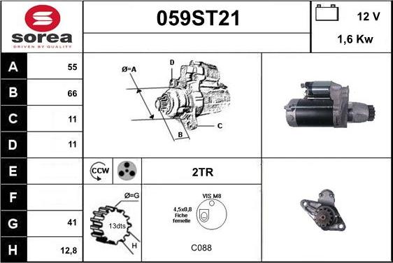 STARTCAR 059ST21 - Starteris adetalas.lv