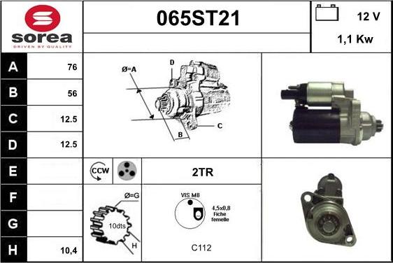 STARTCAR 065ST21 - Starteris adetalas.lv