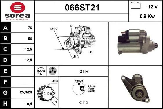 STARTCAR 066ST21 - Starteris adetalas.lv