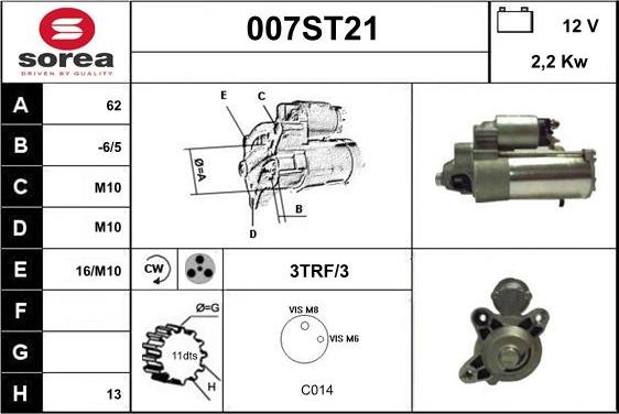 STARTCAR 007ST21 - Starteris adetalas.lv