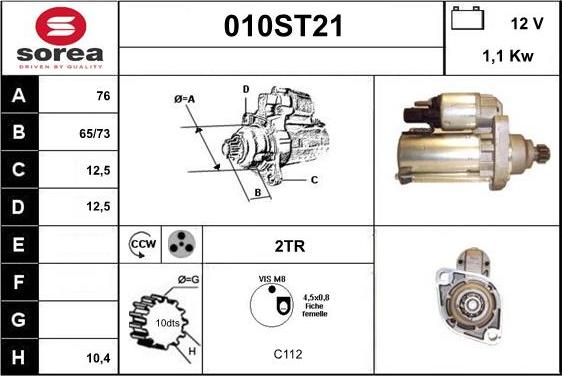 STARTCAR 010ST21 - Starteris adetalas.lv