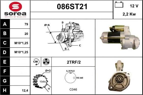 STARTCAR 086ST21 - Starteris adetalas.lv