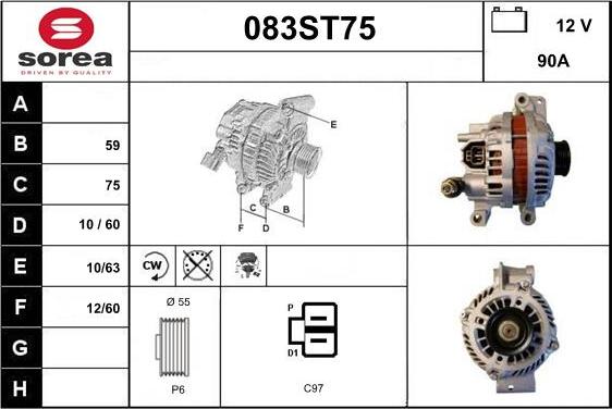 STARTCAR 083ST75 - Ģenerators adetalas.lv