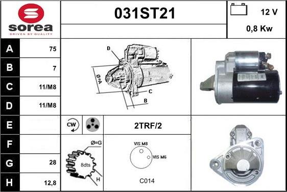 STARTCAR 031ST21 - Starteris adetalas.lv