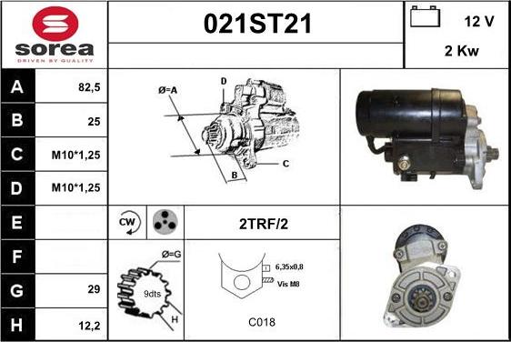 STARTCAR 021ST21 - Starteris adetalas.lv