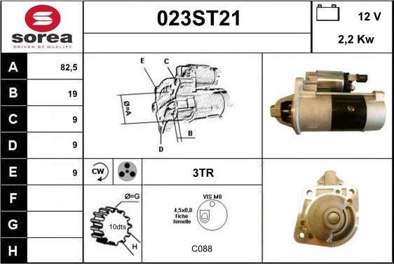 STARTCAR 023ST21 - Starteris adetalas.lv