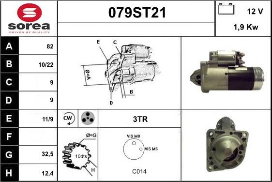 STARTCAR 079ST21 - Starteris adetalas.lv