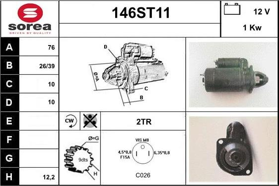 STARTCAR 146ST11 - Starteris adetalas.lv