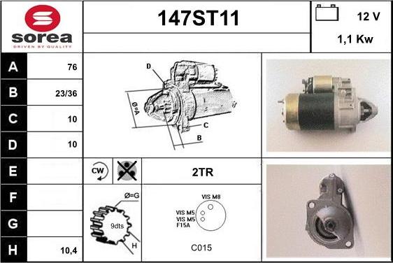 STARTCAR 147ST11 - Starteris adetalas.lv