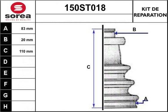 STARTCAR 150ST018 - Putekļusargs, Piedziņas vārpsta adetalas.lv