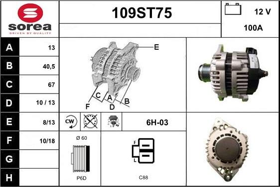 STARTCAR 109ST75 - Ģenerators adetalas.lv