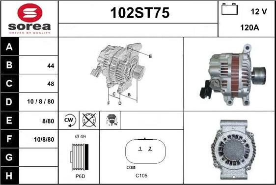 STARTCAR 102ST75 - Ģenerators adetalas.lv