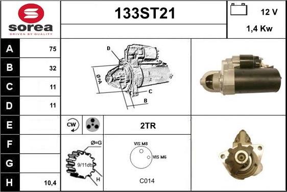 STARTCAR 133ST21 - Starteris adetalas.lv