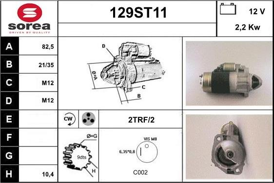 STARTCAR 129ST11 - Starteris adetalas.lv