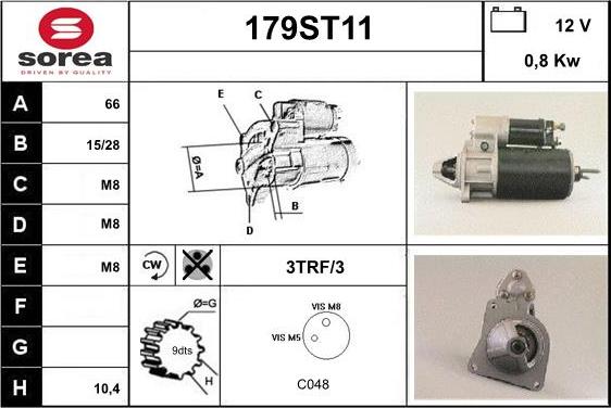 STARTCAR 179ST11 - Starteris adetalas.lv