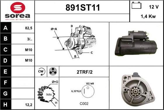 STARTCAR 891ST11 - Starteris adetalas.lv