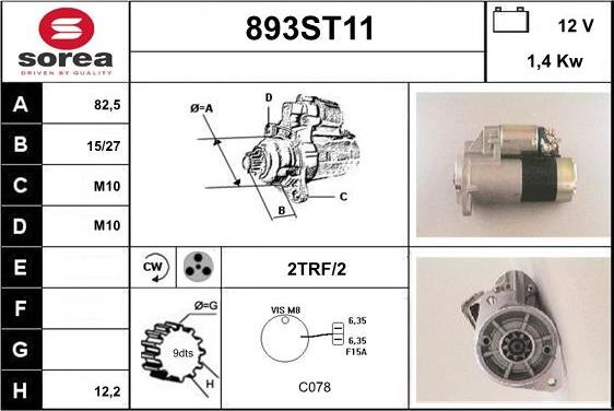 STARTCAR 893ST11 - Starteris adetalas.lv