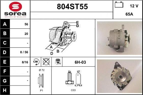 STARTCAR 804ST55 - Ģenerators adetalas.lv