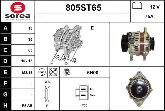 STARTCAR 805ST65 - Ģenerators adetalas.lv