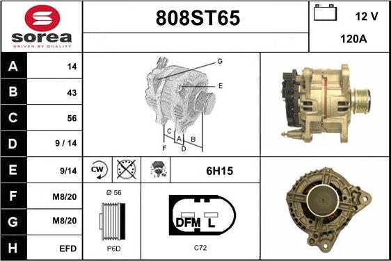 STARTCAR 808ST65 - Ģenerators adetalas.lv