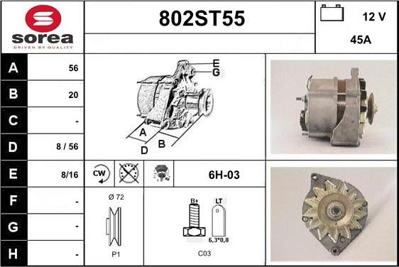 STARTCAR 802ST55 - Ģenerators adetalas.lv