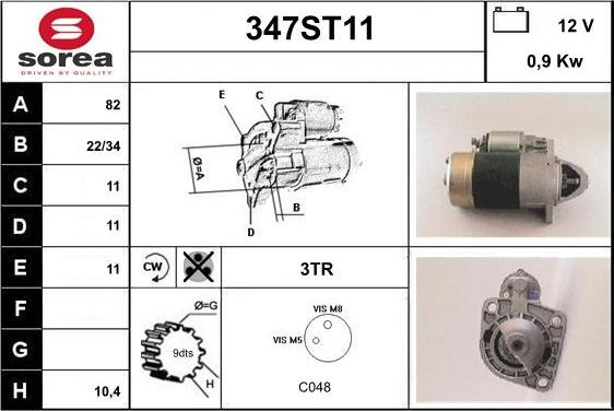 STARTCAR 347ST11 - Starteris adetalas.lv