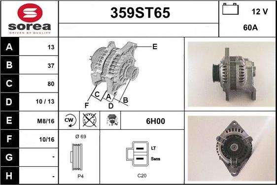 STARTCAR 359ST65 - Ģenerators adetalas.lv