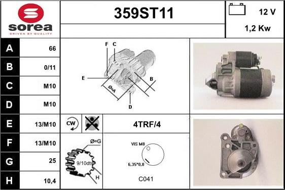 STARTCAR 359ST11 - Starteris adetalas.lv