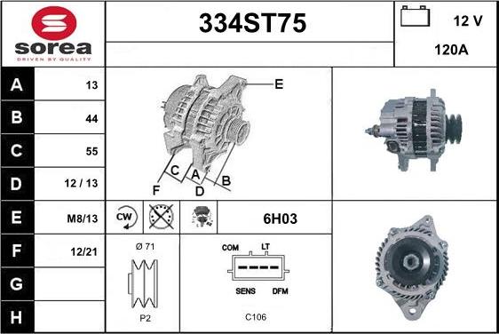 STARTCAR 334ST75 - Ģenerators adetalas.lv