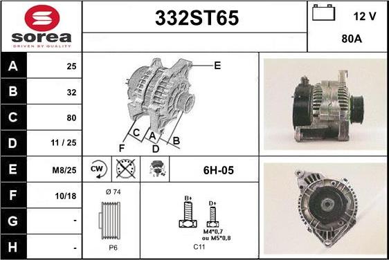 STARTCAR 332ST65 - Ģenerators adetalas.lv