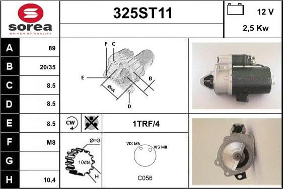 STARTCAR 325ST11 - Starteris adetalas.lv