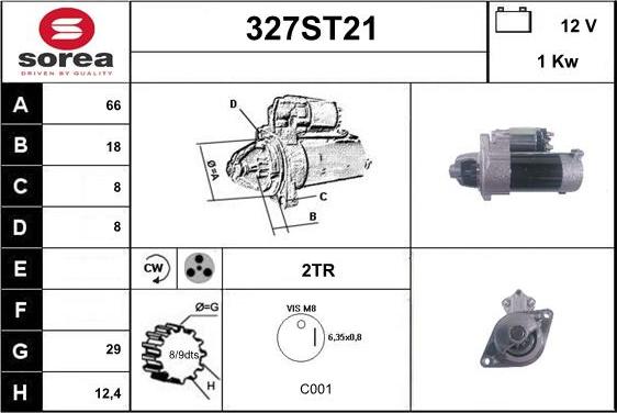 STARTCAR 327ST21 - Starteris adetalas.lv