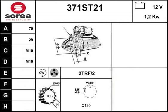 STARTCAR 371ST21 - Starteris adetalas.lv