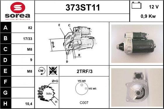 STARTCAR 373ST11 - Starteris adetalas.lv