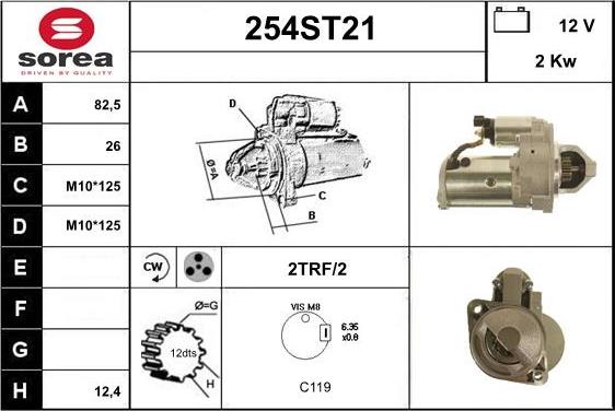 STARTCAR 254ST21 - Starteris adetalas.lv