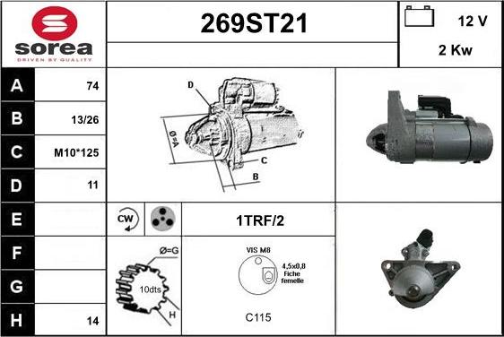 STARTCAR 269ST21 - Starteris adetalas.lv