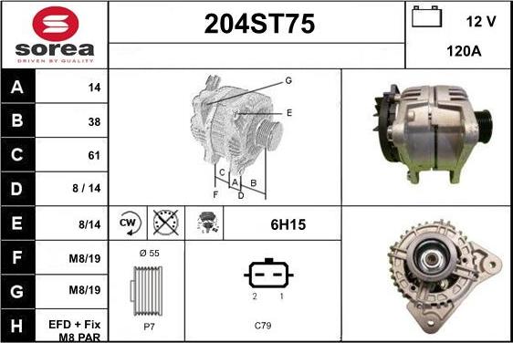 STARTCAR 204ST75 - Ģenerators adetalas.lv