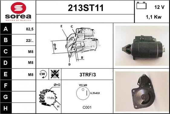 STARTCAR 213ST11 - Starteris adetalas.lv