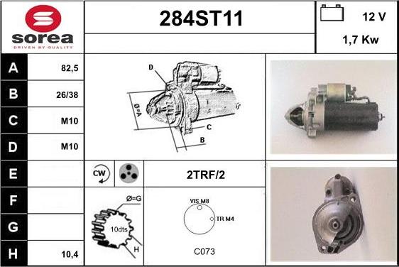 STARTCAR 284ST11 - Starteris adetalas.lv