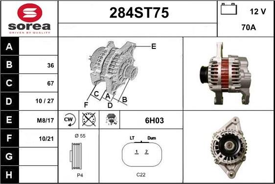 STARTCAR 284ST75 - Ģenerators adetalas.lv