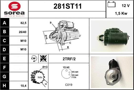 STARTCAR 281ST11 - Starteris adetalas.lv