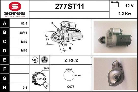 STARTCAR 277ST11 - Starteris adetalas.lv