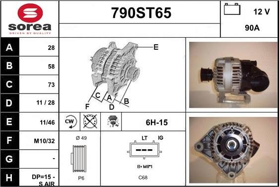 STARTCAR 790ST65 - Ģenerators adetalas.lv