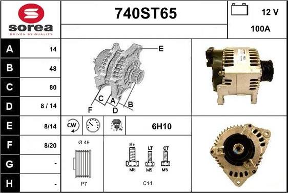 STARTCAR 740ST65 - Ģenerators adetalas.lv