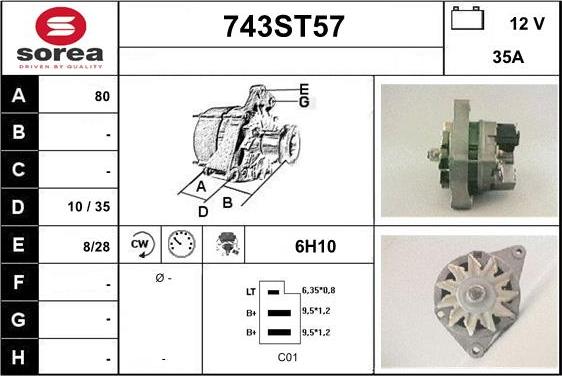 STARTCAR 743ST57 - Ģenerators adetalas.lv