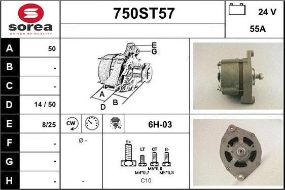 STARTCAR 750ST57 - Ģenerators adetalas.lv