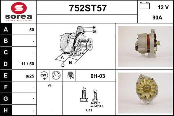 STARTCAR 752ST57 - Ģenerators adetalas.lv